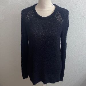 Iro long black fuzzy sweater